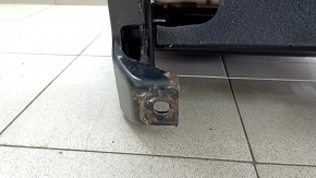 Rear row of seats, 2nd row, central, Audi Q7 16-19, black leather, with belt, with armrest, corrosion, cup holder does not open, leather is dented