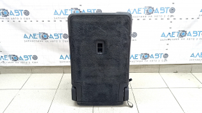 Rear row of seats, 2nd row, central, Audi Q7 16-19, black leather, with belt, with armrest, corrosion, cup holder does not open, leather is dented