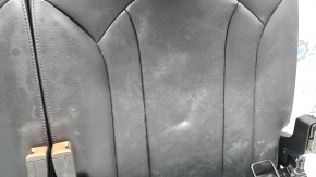 The back of the rear 3rd row of seats for the Audi Q7 16-19, black leather, with headrests, latches and bracket, the leather is torn, needs dry cleaning