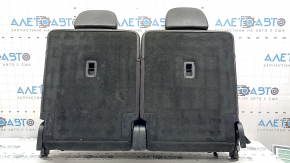 The back of the rear 3rd row of seats for the Audi Q7 16-19, black leather, with headrests, latches and bracket, the leather is torn, needs dry cleaning