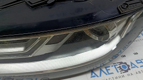 Front left headlight assembly Audi Q7 16-19 Xenon, cracked varnish