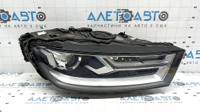 Front right headlight assembly Audi Q7 16-19 Xenon, cracked varnish