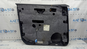 Door trim, front right card, Audi Q7 16-19, black, insert, leather, black, armrest, glossy black, with handle, scratches, bump, dry-cleanable