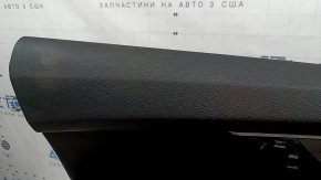Front left door panel for Audi Q7 16-19, black, black leather insert, black leather armrest, glossy black trim, with handle, scratches, nicks, dry cleanable