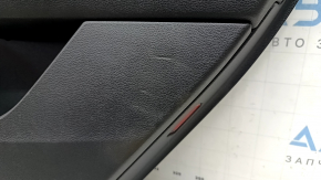 Door trim, rear right card, Audi Q7 16-19, black, insert, leather, black, armrest, glossy black, with handle, scratches, dry clean, dents