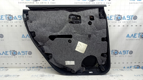 Door trim, rear right card, Audi Q7 16-19, black, insert, leather, black, armrest, glossy black, with handle, scratches, dry clean, dents