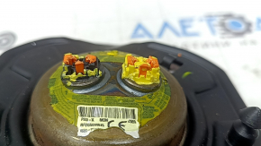 Black airbag in the driver's steering wheel of a Ford Edge 19-24, under active steering, shot, broken connectors