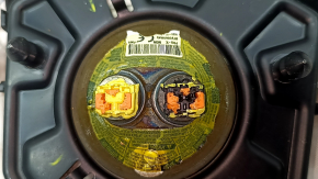 Black airbag in the driver's steering wheel of a Ford Edge 19-24, under active steering, shot, broken connectors