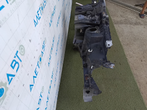 Front left quarter of Toyota Rav4 13-18 sawed off, with central pillar, black, painted 0.2-0.25, rusty, pokes