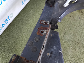 Front left quarter of Toyota Rav4 13-18 sawed off, with central pillar, black, painted 0.2-0.25, rusty, pokes
