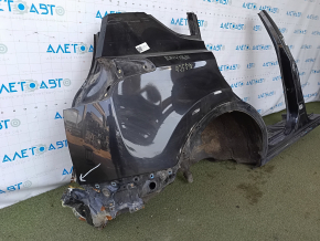 Quarter part of rear right wing of Toyota Rav4 13-18 sawed off, with central pillar, black, under BSM, bumps, corrosion