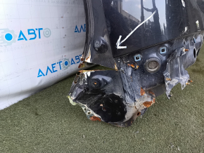 Quarter part of rear right wing of Toyota Rav4 13-18 sawed off, with central pillar, black, under BSM, bumps, corrosion