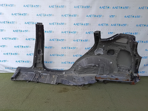 Quarter part of rear right wing of Toyota Rav4 13-18 sawed off, with central pillar, black, under BSM, bumps, corrosion