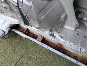 Quarter part of rear right wing of Toyota Rav4 13-18 sawed off, with central pillar, black, under BSM, bumps, corrosion