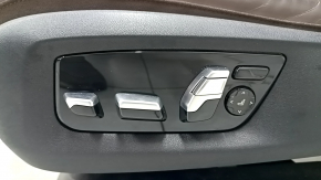 Driver's seat BMW 5 G30 17-23 with airbag, electric, heated, ventilated, massage, memory, dark brown leather, Comfort, broken pad mount, worn