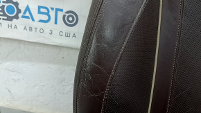 Driver's seat BMW 5 G30 17-23 with airbag, electric, heated, ventilated, massage, memory, dark brown leather, Comfort, broken pad mount, worn