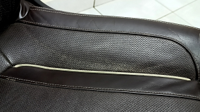 Driver's seat BMW 5 G30 17-23 with airbag, electric, heated, ventilated, massage, memory, dark brown leather, Comfort, broken pad mount, worn