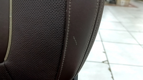 Passenger seat BMW 5 G30 17-23 with airbag, electric, heating, ventilation, massage, memory, dark brown leather, Comfort, scratches, dents on the rear lining