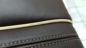 Right rear seat backrest BMW 5 G30 17-20 dark brown leather, Comfort, heated, dents, scratches