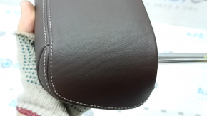 Headrest 2nd row left BMW 5 G30 17-20 dark brown leather, scratches, dents