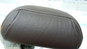 Headrest 2nd row left BMW 5 G30 17-20 dark brown leather, scratches, dents