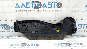 Right side passenger seat trim for Audi Q7 16-19, black, without lumbar support, scratches