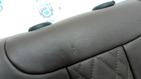 Left rear seat back BMW 5 G30 17-23, dark brown leather, Comfort, heated, dents, scratches, needs cleaning