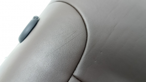 Left rear seat back BMW 5 G30 17-23, dark brown leather, Comfort, heated, dents, scratches, needs cleaning