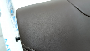 Left rear seat back BMW 5 G30 17-23, dark brown leather, Comfort, heated, dents, scratches, needs cleaning