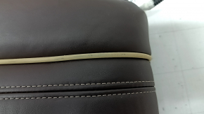 Left rear seat back BMW 5 G30 17-23, dark brown leather, Comfort, heated, dents, scratches, needs cleaning