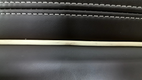Left rear seat back BMW 5 G30 17-23, dark brown leather, Comfort, heated, dents, scratches, needs cleaning