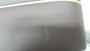 Left rear seat back BMW 5 G30 17-23, dark brown leather, Comfort, heated, dents, scratches, needs cleaning