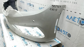 Bare front bumper BMW 5 G30 17-20 for parking sensors and PMA, white, scratches