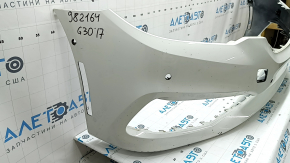 Bare front bumper BMW 5 G30 17-20 for parking sensors and PMA, white, scratches