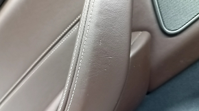 Door trim, rear left, BMW 5 G30 17-23, black, armrest and insert, dark brown leather, molding in walnut root wood, under the curtain, with a handle and Harman Kardon overlay, with backlighting, scratches, dents