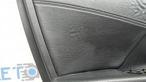 Door trim, front left, Honda Accord 16-17, black leather, black leather armrest, glossy wood molding, seat memory, wrinkled leather