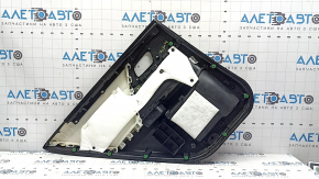 Door trim card rear right Honda Accord 13-17 black leather, armrest black leather, scratches