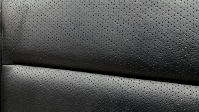 Honda Accord 13-17 passenger seat cushion upholstery, black leather with perforation, heated, scratches, dry cleanable
