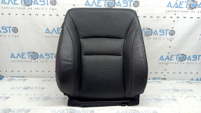 Honda Accord 13-17 passenger seat back upholstery, black leather with perforation, heated, scratches