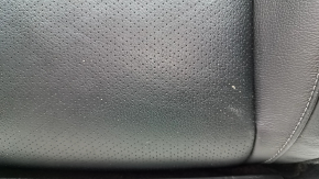 Honda Accord 13-17 passenger seat back upholstery, black leather with perforation, heated, scratches