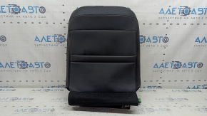 Honda Accord 13-17 passenger seat back upholstery, black leather with perforation, heated, scratches