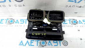 BMW 5 G30 17-20 center console air duct deflector, glossy black with chrome, for heated seats, scratches, missing slat connector