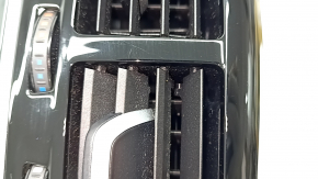 BMW 5 G30 17-20 center console air duct deflector, glossy black with chrome, for heated seats, scratches, missing slat connector