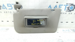 Left visor for Nissan Rogue 18-20 with backlight, gray, without hook, dry cleanable