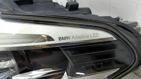 Left front headlight complete BMW 5 G30 17-20 adaptive LED Icon S552A, with units, without fastening, for polishing, spider web