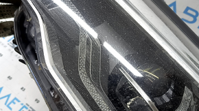 Left front headlight complete BMW 5 G30 17-20 adaptive LED Icon S552A, with units, without fastening, for polishing, spider web