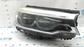 Front right headlight complete BMW 5 G30 17-20 adaptive LED Icon S552A, with units, without fastening, yellowed glass, cobweb