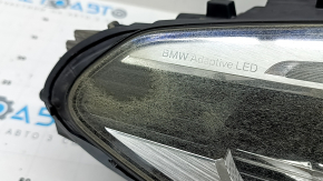 Front right headlight complete BMW 5 G30 17-20 adaptive LED Icon S552A, with units, without fastening, yellowed glass, cobweb