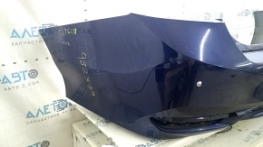 Bare rear bumper for Honda Accord 17 hybrid with parking sensors, blue, broken fasteners