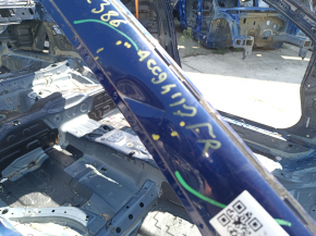 Front right quarter of Honda Accord 13-17 on the body, blue, dent on the pillar